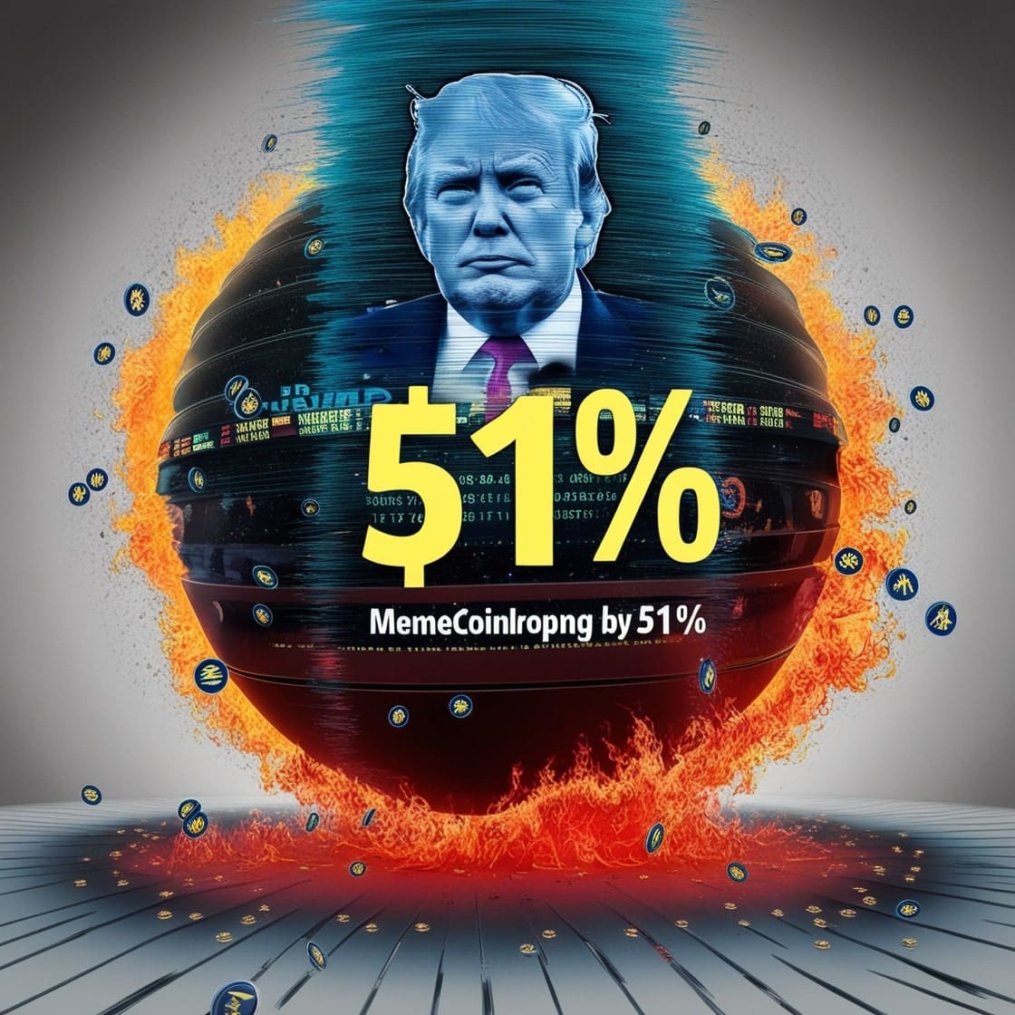 Donald Trump’s Themed Memecoin Drops By 51%, Market Reacts