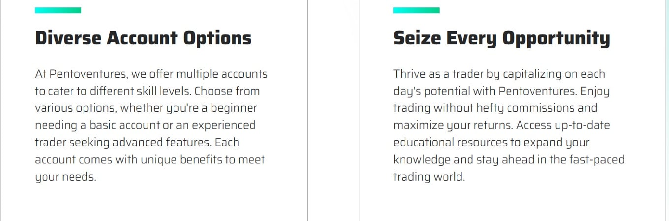 Pentoventures Diverse Account Options and Seizing Opportunity
