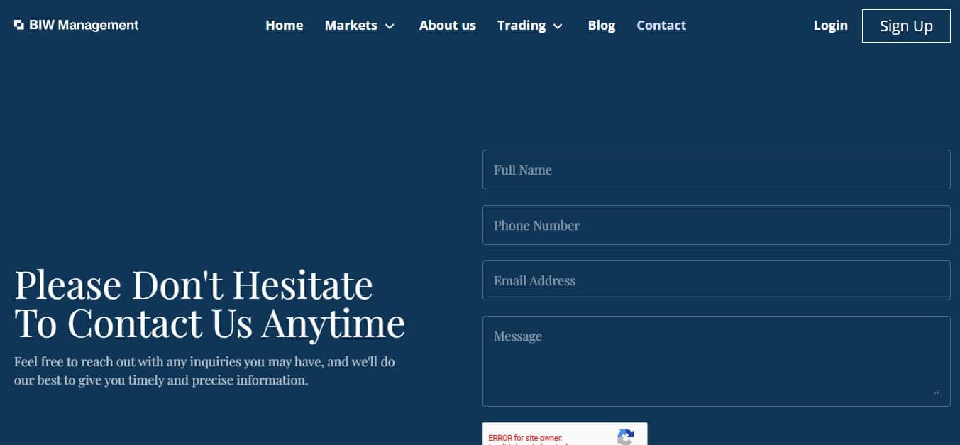 BIW Management Customer Support