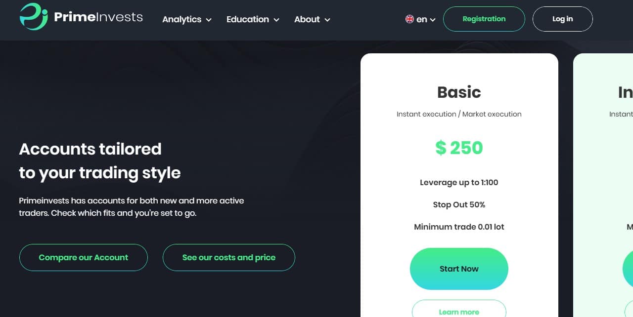 PrimeInvests Accounts